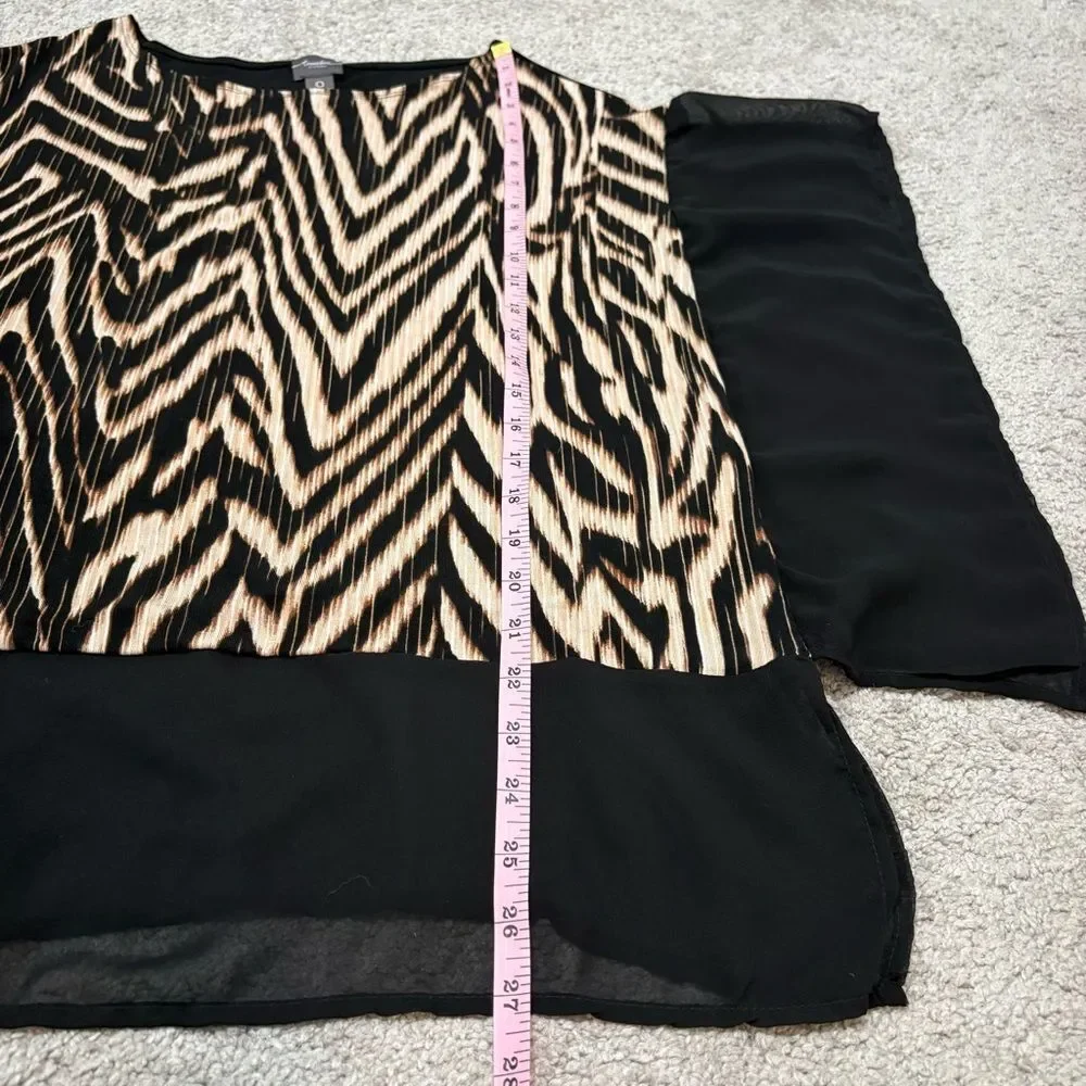 Chico’s Travelers Tan Zebra Animal Print Top Chico’s Size 0 (US S/4)